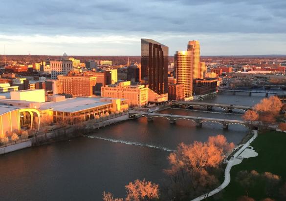 Downtown Grand Rapids aerial view