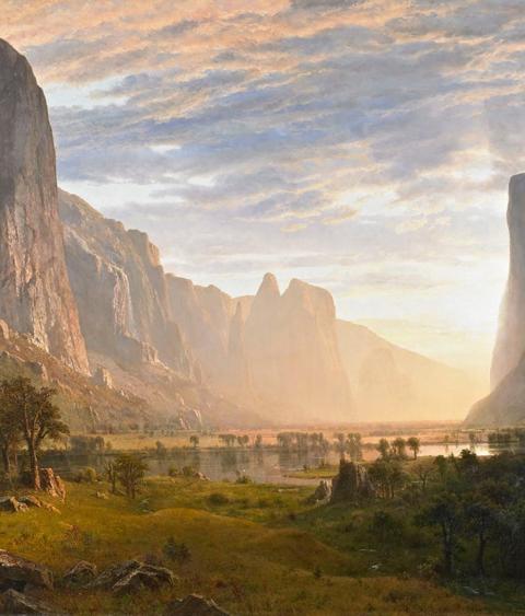 A painting of Yosemite by Boone and Crockett Club member Albert Bierstadt 