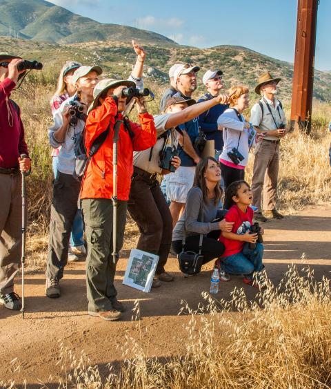 A ranger leads a hike at a San Diego refuge