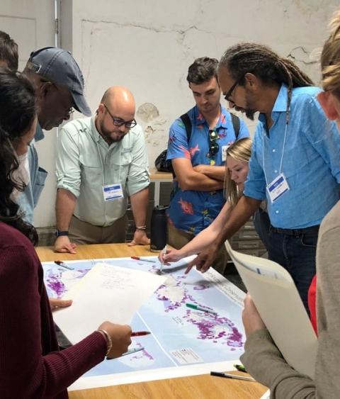 Conservation professionals review an early draft of Southeast Conservation Blueprint 2023 