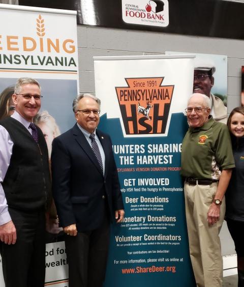 Hunters Sharing the Harvest display at a conference