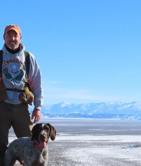 Tony Wasley with his dog