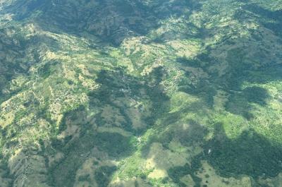 Fragmented tropical forest in western Costa Rica 