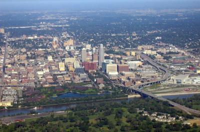 Omaha, Nebraska aerial view