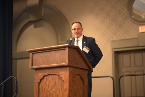 Tony Wasley delivering remarks at 90th North American conference