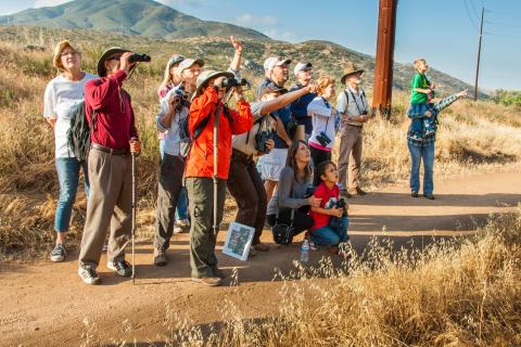 A ranger leads a hike at a San Diego refuge