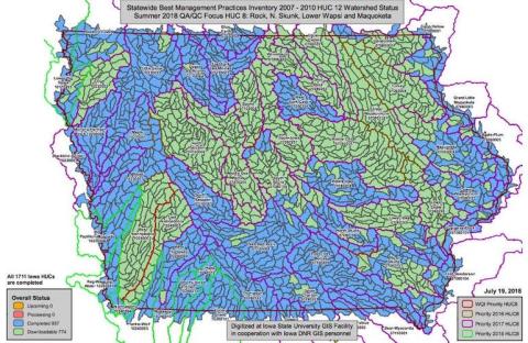 Conservation Practice Map for Iowa